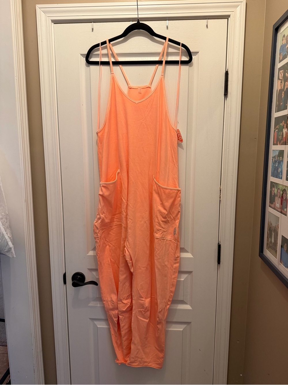 Light Coral Free People Movement Hotshot Jumpsuit with Pockets - Small - NWT